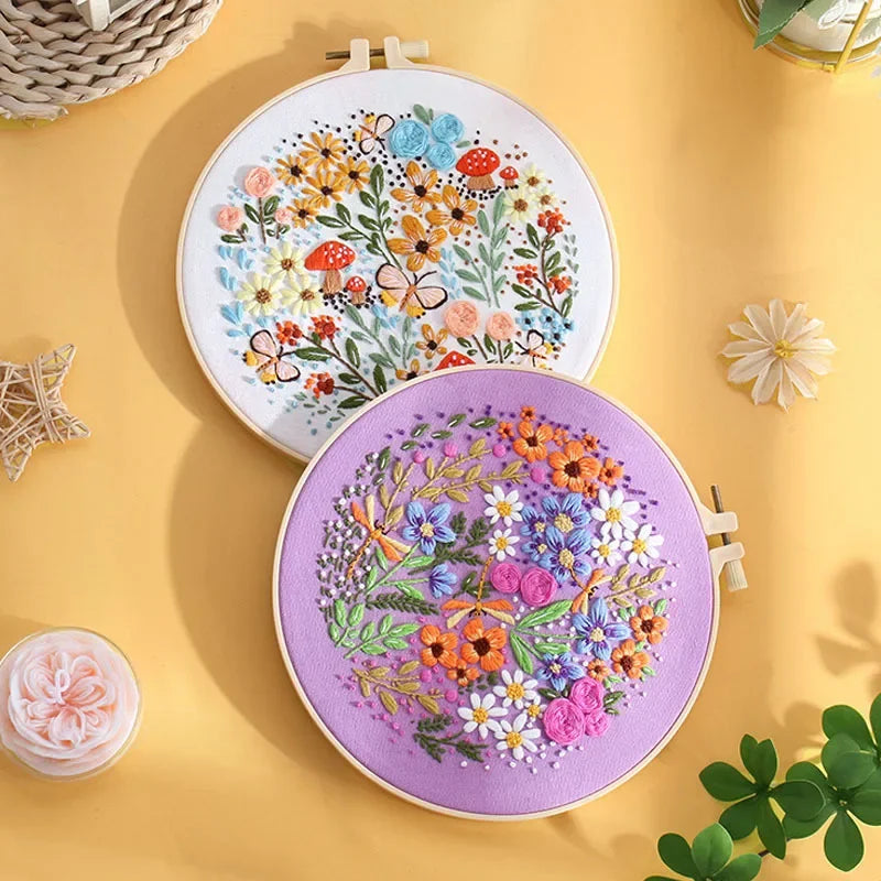 Choice 4pcs DIY Embroidery Kit Cross Stitch Set For Beginners