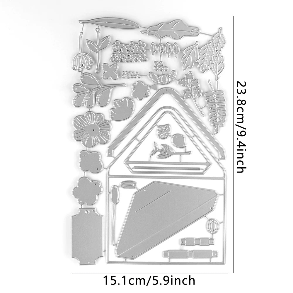 Hign-concerned Envelope of Wonder Flowers Embossing Dies for Card Making
