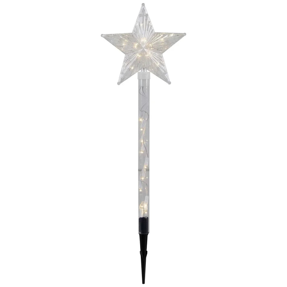 XMSJ Lighted Star Christmas Pathway Markers 4 Count LED Outdoor