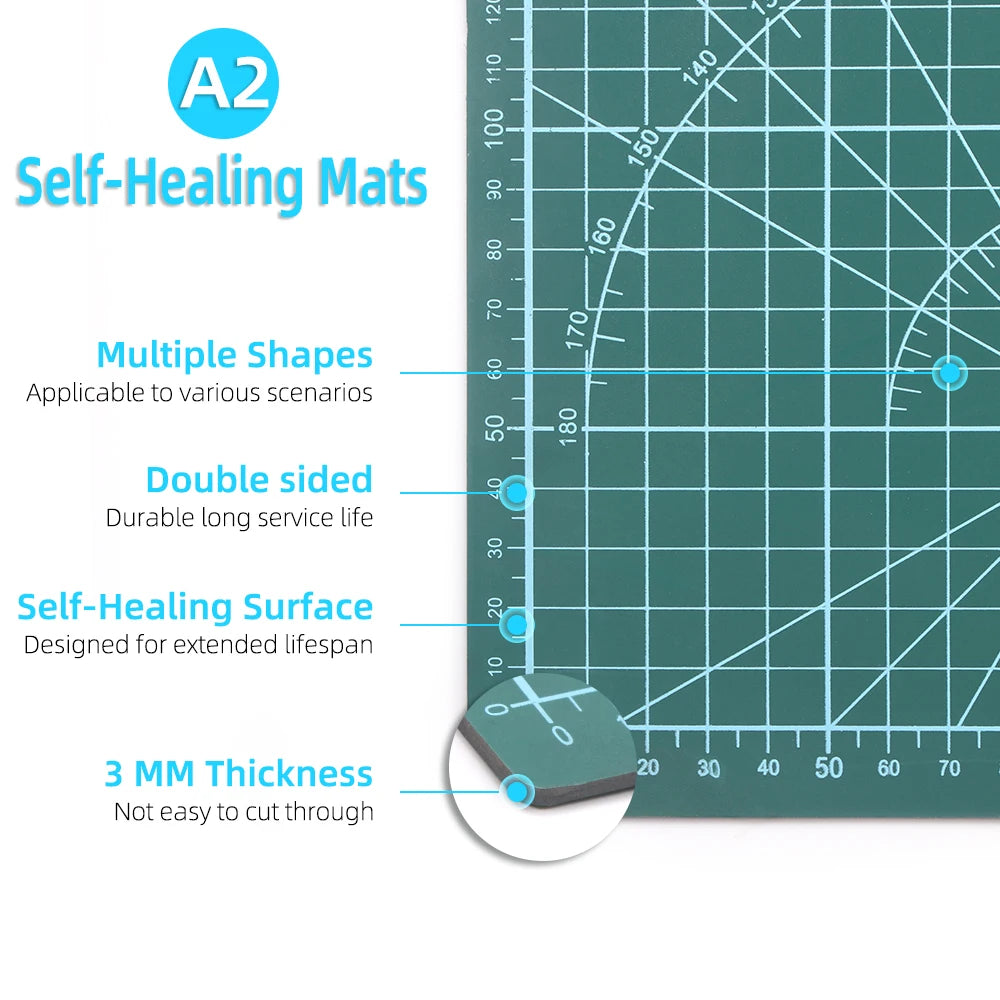 QJHH PVC Self-Healing Cutting Mat For DIY Leather Craft