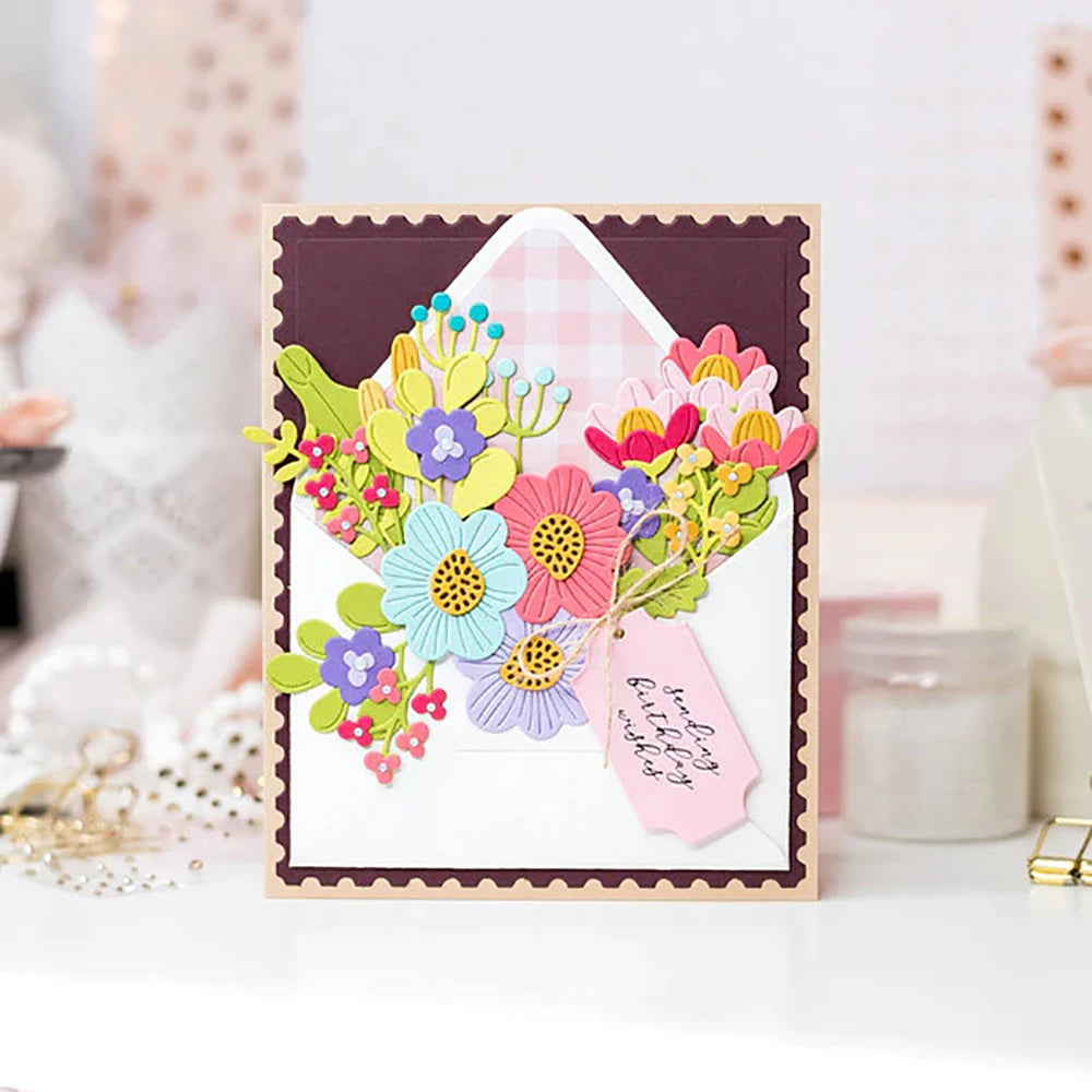 Hign-concerned Envelope of Wonder Flowers Embossing Dies for Card Making