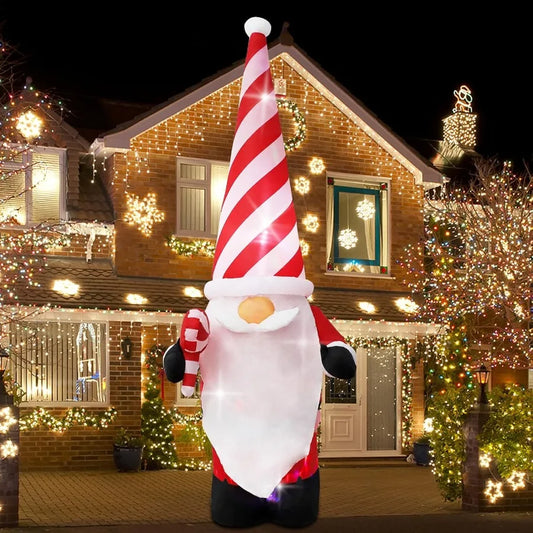 Hign-concerned Christmas Inflatable Outdoor Dwarf With Hat LED Lights