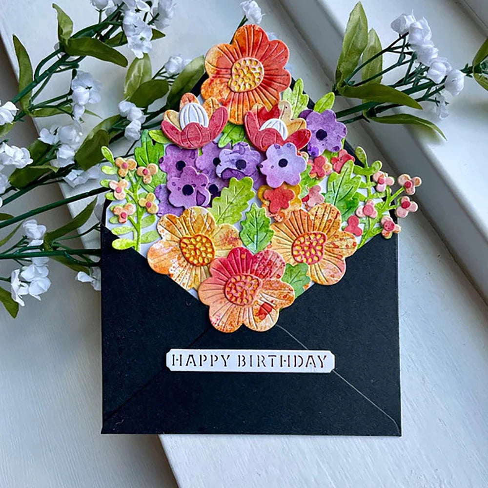 Hign-concerned Envelope of Wonder Flowers Embossing Dies for Card Making