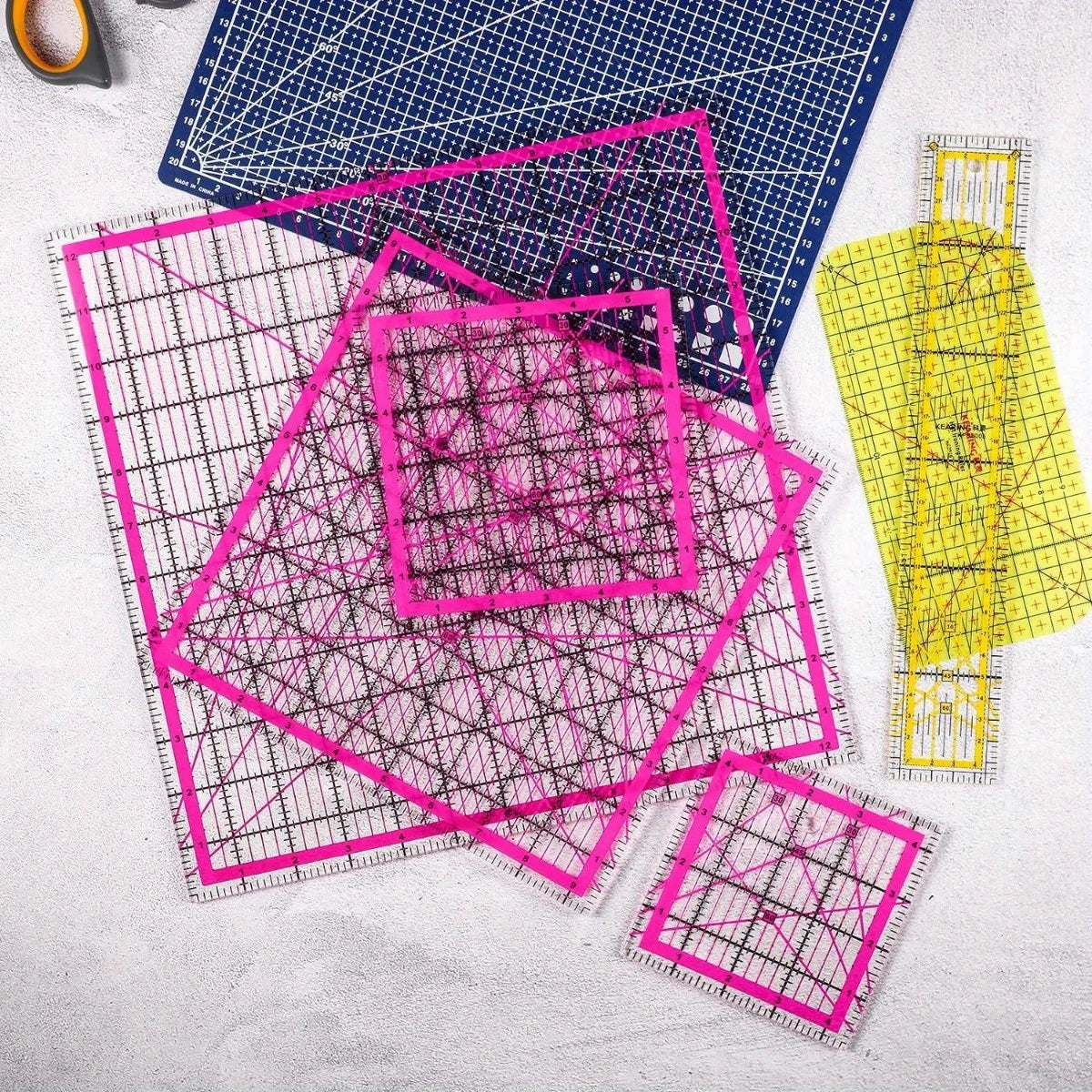 Choice Acrylic Square Quilting Rulers Set for Embroidery and Sewing