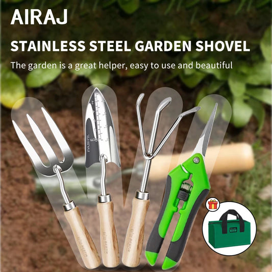 Hign-concerned Garden Tools Set Mini Metal Wood Digging Tools