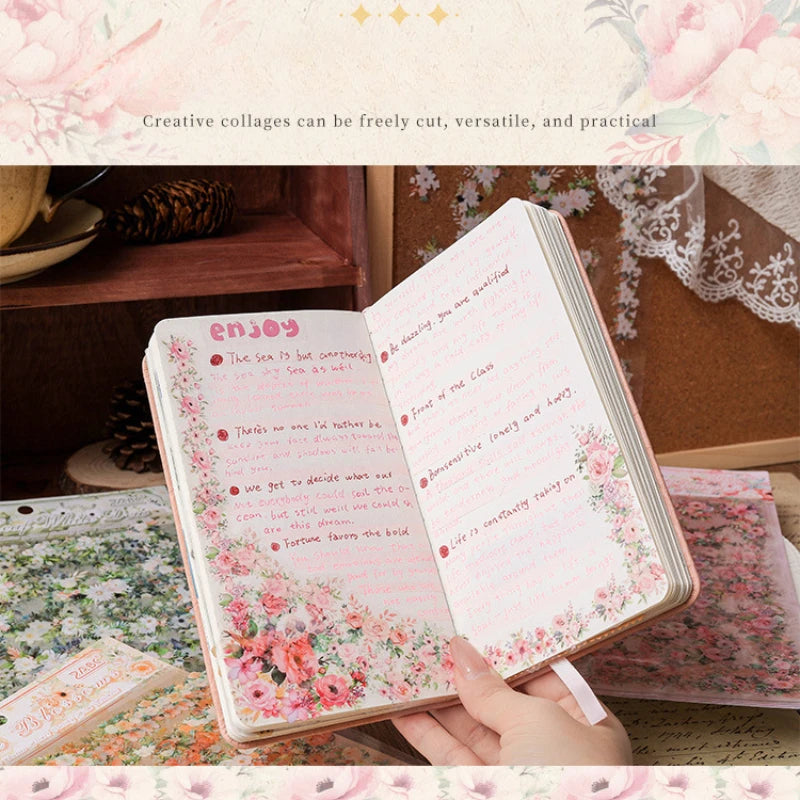 High Concerned Flower Stickers Set for Scrapbooking Journaling