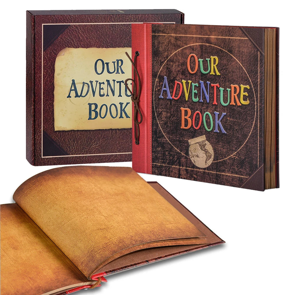 Cover Our Adventure Scrapbook Album 60 Pages Hard Cover