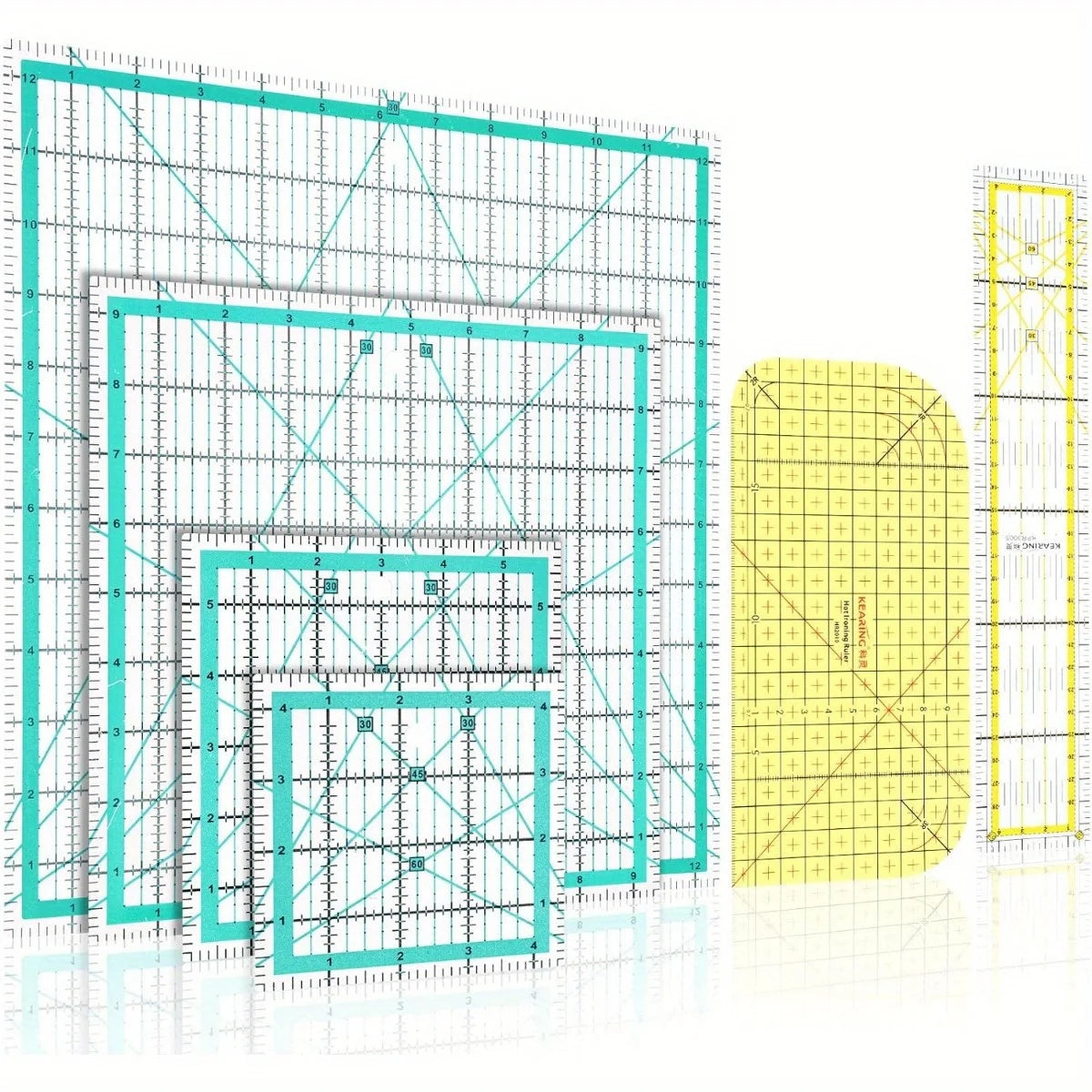 Choice Acrylic Square Quilting Rulers Set of 4 Pieces