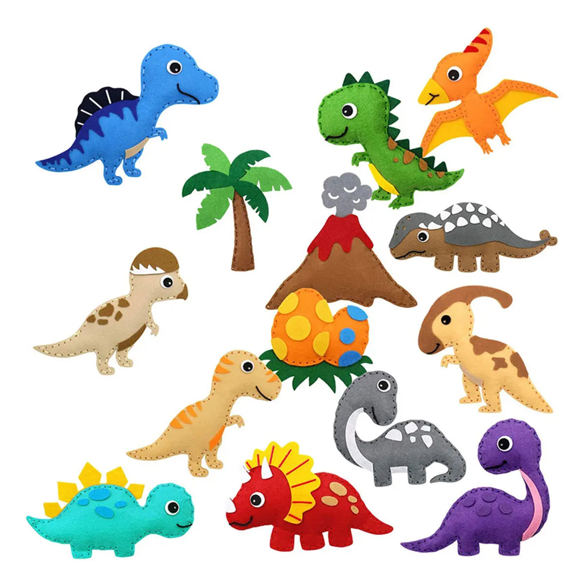 Choice DIY Sewing Felt Animals Craft Kit Forest Dinosaurs Dog