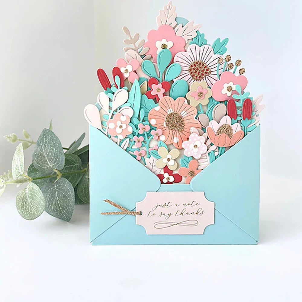 Hign-concerned Envelope of Wonder Flowers Embossing Dies for Card Making
