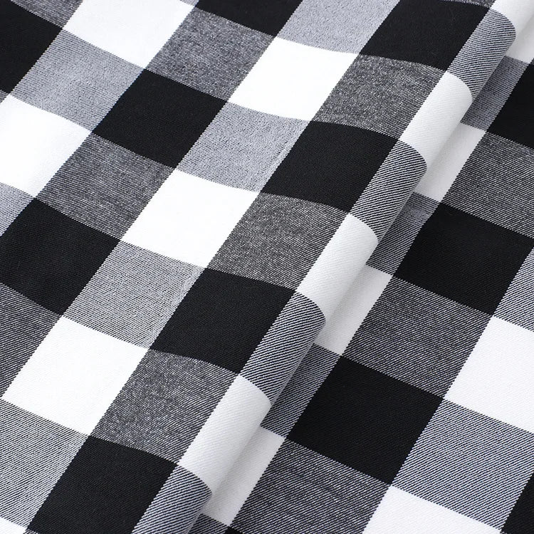 HenanChoice Buffalo Plaid Fabric Christmas Polyester Cotton